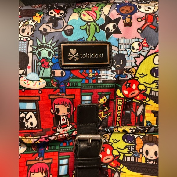Tokidoki City Scene Backpack Multicolor Nylon Kawaii Bag Broken Zipper Read - Picture 11 of 12